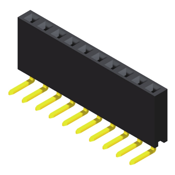 amtek-header-5ps1rdb85-buchsenleiste-2-54mm-1-reihig-gewinkelt image 1