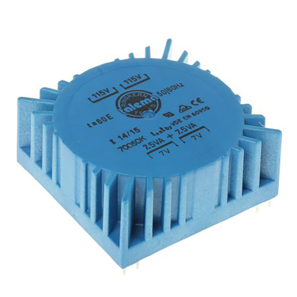 talema-72400k-printtransformator-1-6va-2x7v-low-profile image 3