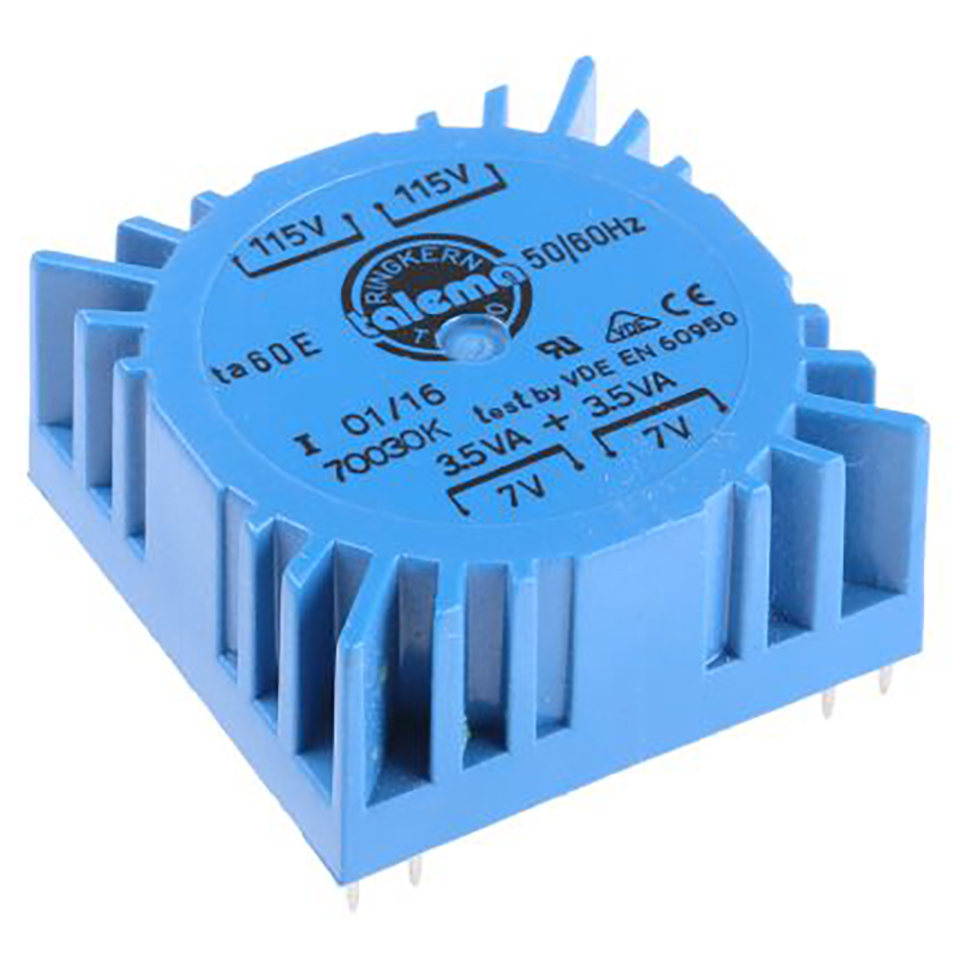 talema-72400k-printtransformator-1-6va-2x7v-low-profile image 4